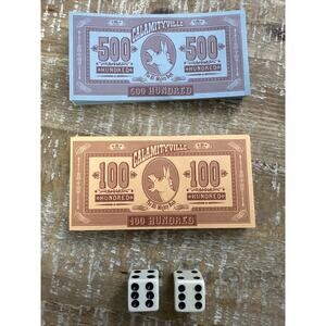 Fundex Calamityville The Gold Rush Game REPLACEMENT Money and Dice